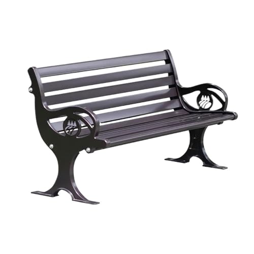 MENGLI-2024 Außenbank Parkbank for den Außenbereich mit Rückenlehne, Gartenbank aus Aluminiumguss, for Sitzgelegenheiten im Garten, Balkon, Terrasse Gartenbank(Mittel) von MENGLI-2024