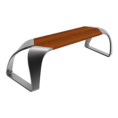 MENGLI-2024 Außenbank Parkbank ohne Rückenlehne Edelstahl Freizeitstuhl, Geeignet for Innenhöfe, Rasenflächen und Gärten Gartenbank(Mittel) von MENGLI-2024