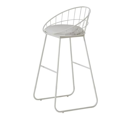 MENGLI-2024 Barstuhl Simple Iron Bar Stool Restaurant Bar Leisure High Chair Pure White with Backrest Barhocker MENGLI-2024 Barstuhl Simple Iron Bar Stool Restaurant Bar Leisure High Chair Pure White with Backrest Barhocker von MENGLI-2024