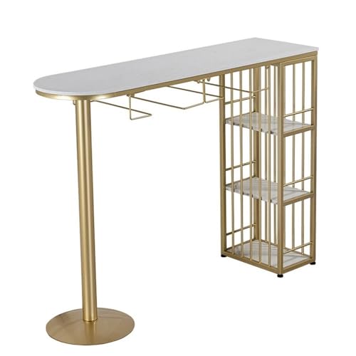 MENGLI-2024 Kneipentische Einfacher Marmor-Stehtisch for Zuhause, Freizeit, leicht, luxuriös, Langer Küchen-Esstisch, Trennwandschrank(120 * 40 * 105cm) von MENGLI-2024
