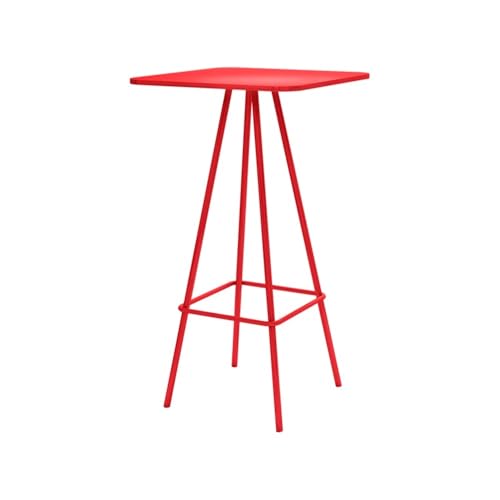 MENGLI-2024 Kneipentische Quadratischer Stehtisch, Mehrfarbig, for drinnen und draußen, Wohnmobil, Terrasse, Catering, Partys, gewerbliche Veranstaltungen(Red) von MENGLI-2024