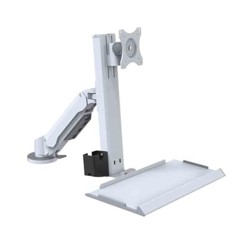 MENGLI-2024 Monitorhalterung Einarmiger weißer Clip-Tischmonitorständer mit normaler Ablage, geeignet for 15-32-Zoll-Bildschirme Monitorständer MENGLI-2024 Monitorhalterung Einarmiger weißer Clip-Tischmonitorständer mit normaler Ablage, geeignet for 15-32-Zoll-Bildschirme Monitorständer von MENGLI-2024