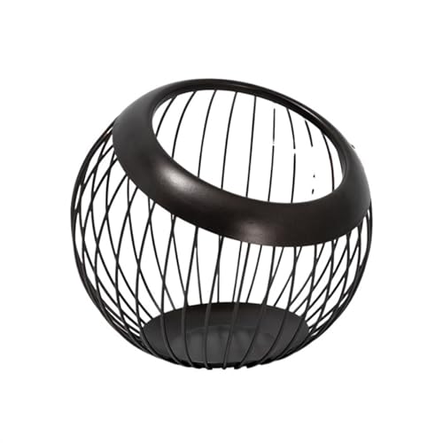 MENGLI-2024 Obstkorb Eisen Obstkorb Metall Hohl Obstkorb Kreative Kugel Form Wohnzimmer Hause Lagerung Korb Arbeitsplatte Gemüse Obst Servierschale Aufbewahrung aus Rattan(Coffee) von MENGLI-2024