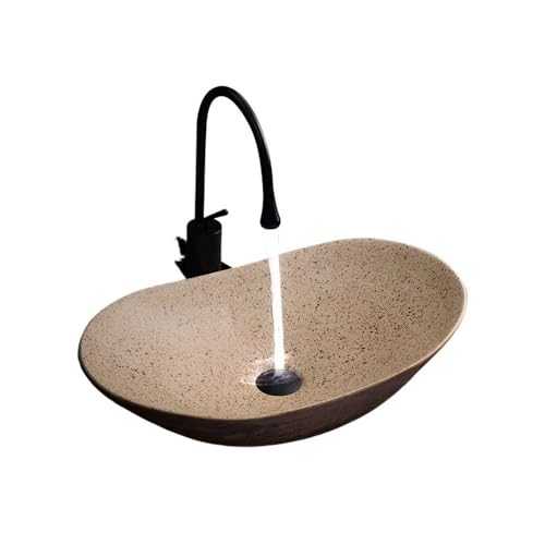 MENGLI-2024 Retro Art Personalisiertes Aufsatzwaschbecken, Toiletten-Balkon-Hotel-Badezimmerwaschbecken (einschließlich Wasserhahn und Abflussarmaturen) Aufsatzwaschbecken von MENGLI-2024