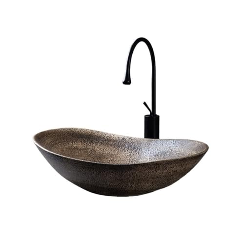MENGLI-2024 Retro Keramik Kunst Aufsatzbecken Außenhof Home Badezimmer Waschbecken Waschbecken Aufsatzwaschbecken von MENGLI-2024