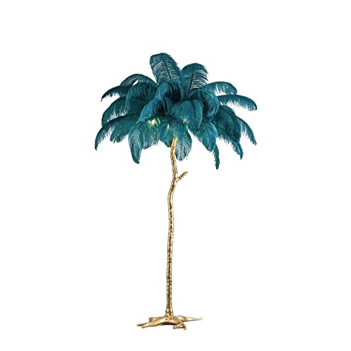 MENGLI-2024 Stehlampe Feder Stehlampe Wohnzimmer Schlafzimmer Urlaub Dekoration Atmosphäre Lampe Nachttisch personalisierte Schreibtischlampe (ohne Lichtquelle) Stehlampe(Blue) von MENGLI-2024