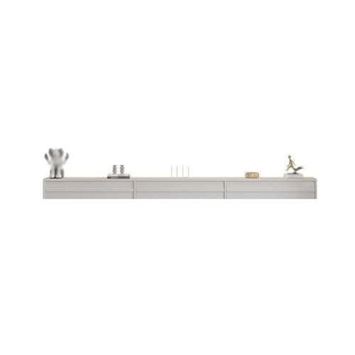 MENGLI-2024 TV-Schrank Schwebender TV-Ständer, an der Wand montierte TV-Regale mit Tür, TV-Medienkonsole, schwebender TV-Schrank TV-Ständer(Weiß,180x24x20cm) von MENGLI-2024