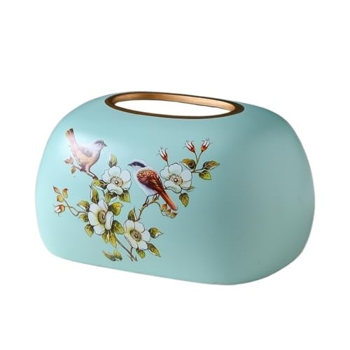 MENGLI-2024 Taschentuchbox-Abdeckung Taschentuchbox mit Vogelmuster for Wohnzimmer, Tischplatte, Keramik-Serviettenhalter Dekorative Taschentuchbox von MENGLI-2024