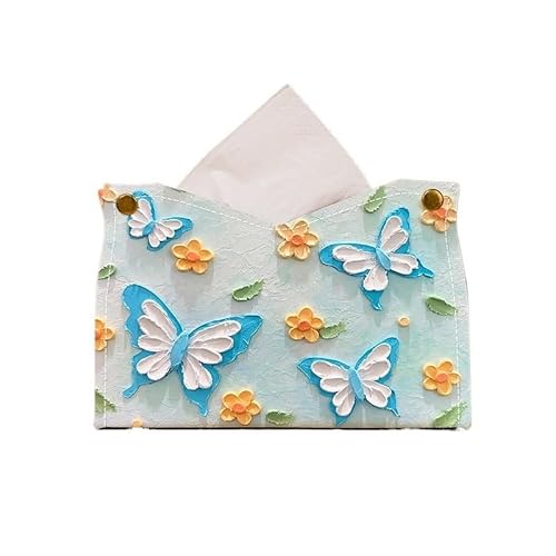 MENGLI-2024 Taschentuchbox-Abdeckung Tissue Box Pu Serviette Halter Leder Papier Handtuch Halter Haushalt Wohnzimmer Tissue Box Gesichts Tissue Halter Dekorative Taschentuchbox(Multi-Colored) von MENGLI-2024