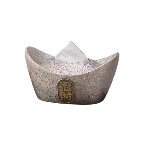 Taschentuchbox-Abdeckung Chinesische Taschentuchbox Fortune Taschentuchbox Couchtisch Dekoration Keramik Desktop Taschentuchbox for Badezimmer Arbeitsplatte Nachttisch Büro Dekorative Taschentuchbox(S von MENGLI-2024