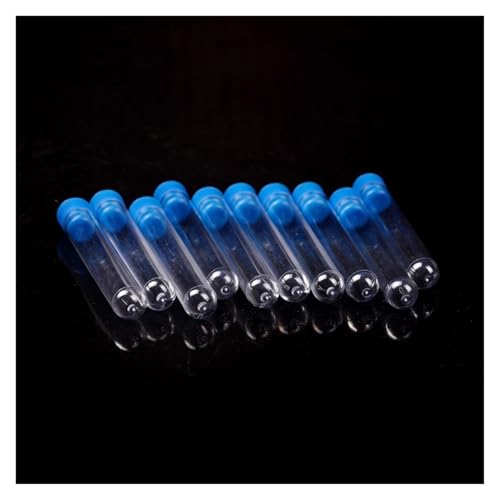 MENGKE 10 STÜCKE 12x75mm Labor Klar Kunststoff Reagenzglas Rundboden Fläschchen Mit Kappe Büro Labor Experiment Liefert von MENGXIU