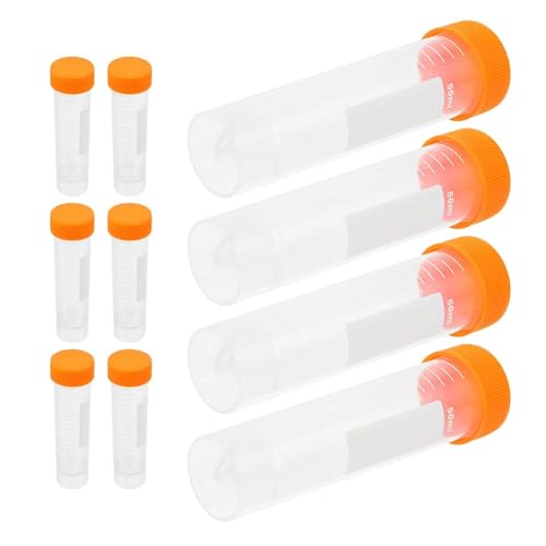 MENGKE 10 Stück Zentrifugenröhrchen Test 50 ml mit Deckel 11,80 x 3,33 x 3,33 cm Schraubverschlüsse Kleine Fläschchen Flaschen for wissenschaftliche Experimente Klar MENGKE 10 Stück Zentrifugenröhrchen Test 50 ml mit Deckel 11,80 x 3,33 x 3,33 cm Schraubverschlüsse Kleine Fläschchen Flaschen for wissenschaftliche Experimente Klar von MENGXIU