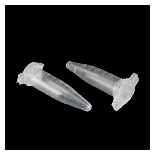 MENGKE 100 Stück 0,5 ml klares PP-Kunststoff-Reagenzglas Zentrifugenfläschchen Schnappdeckelbehälter Laborprobenproben Schulschreibwaren von MENGXIU
