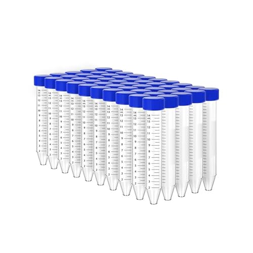 MENGKE 15ml Transparent Screw Cap Centrifuge Tubes With Scale Free-standing Centrifuge Tube Laboratory Vial Container(15ml 50PCS) von MENGXIU