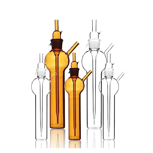 MENGKE 1pcs / Lot 10ml / 25ml / 50ml / 75ml / 100ml / 125ml / 250ml Labor Transparente/Braune Glaskugelform Stoßdämpferflasche, Gasprobenahmeröhrchen(50ml Transparent) von MENGXIU