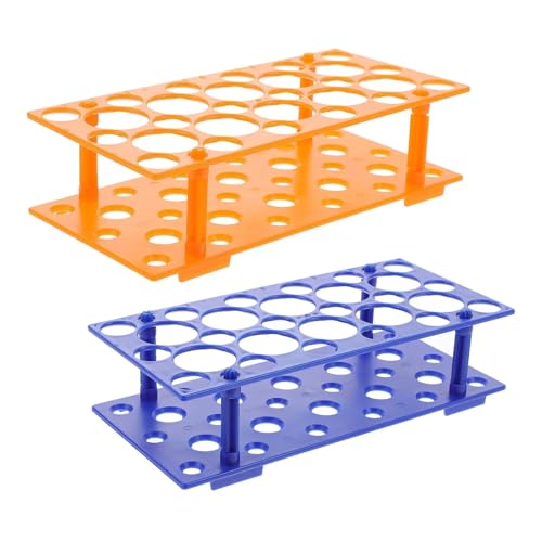 MENGKE 2 Pcs Centrifuge Tube Assembly Rack Holder Test Bracket Laboratory Stand Sturdy Plastic Racks von MENGXIU