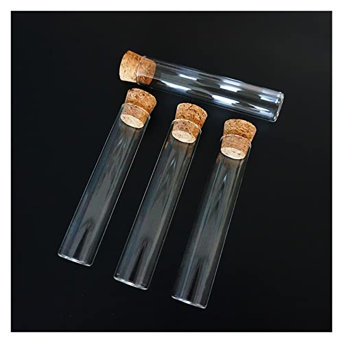 MENGKE 24 Teile/los 20x100mm Labor Glas Reagenzglas Mit Kork Stopfen Flachboden Rohr Behälter Laborbedarf von MENGXIU