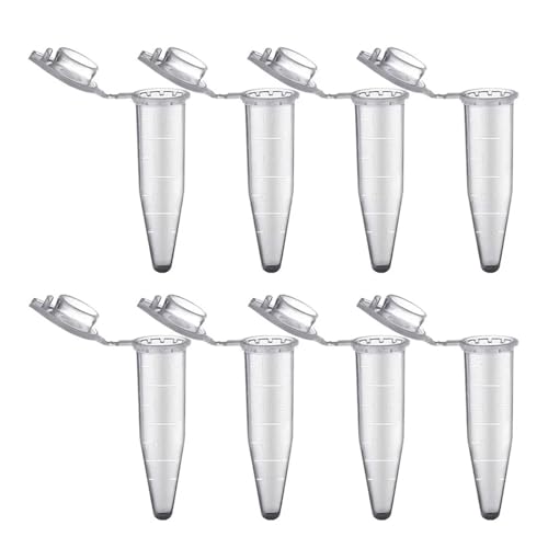 MENGKE 50 Pcs Transparent Plastic Test Tube Centrifuge Management Unit Container Lid For Laboratory Samples School Stationery 1.5 Ml von MENGXIU