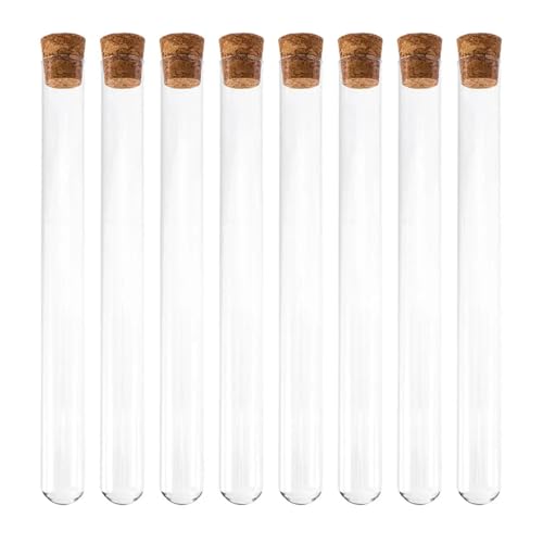 MENGKE 8 Pcs Glas Reagenzglas Chemie Experiment Ausrüstung Rohre Lagerung Container Probe Flüssigkeit Labor Wissenschaft Mit Stopper NEUE von MENGXIU