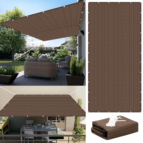 Sonnensegel Atmungsaktiv Sonnenschutz 270 x 390 cm Rechteckig Atmungsaktiv 98% UV Schutz Schattentuch Segel Baldachin Ohne Bohren mit Ösen Segeltuch für Garten Terrasse, braun Sonnensegel Atmungsaktiv Sonnenschutz 270 x 390 cm Rechteckig Atmungsaktiv 98% UV Schutz Schattentuch Segel Baldachin Ohne Bohren mit Ösen Segeltuch für Garten Terrasse, braun von MENGXUAN