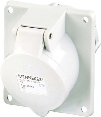 Mennekes – Sockel Montage-23764 63 A2P12H 50 V IP44 HW/VN von MENNEKES 4