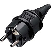 Mennekes Schuko-Stecker 16A,2p+E,230V,IP44sw 10754 von MENNEKES