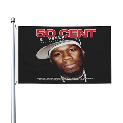 Frühling Sommer 50 Rapper Cent Vertikale Hausfahne, doppelseitig, 3x5 Fuß, leichtes Gewebe mit Schnelltrocknungsfunktion, Außen-Dekoration Frühling Sommer 50 Rapper Cent Vertikale Hausfahne, doppelseitig, 3x5 Fuß, leichtes Gewebe mit Schnelltrocknungsfunktion, Außen-Dekoration von MENOPKA