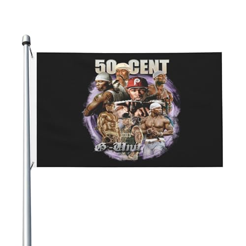 Frühling Sommer 50 Rapper Cent Vertikale Hausfahne, doppelseitig, 3x5 Fuß, leichtes Gewebe mit Schnelltrocknungsfunktion, Außen-Dekoration Frühling Sommer 50 Rapper Cent Vertikale Hausfahne, doppelseitig, 3x5 Fuß, leichtes Gewebe mit Schnelltrocknungsfunktion, Außen-Dekoration von MENOPKA
