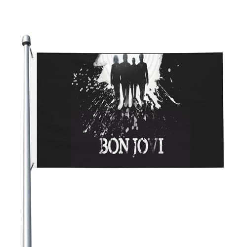 Frühling Sommer Bon Rock Band Jovi Vertikale Hausfahne, doppelseitig, 3x6 Fuß, leichtes Gewebe mit Schnelltrocknungsfunktion, Außen-Dekoration Frühling Sommer Bon Rock Band Jovi Vertikale Hausfahne, doppelseitig, 3x6 Fuß, leichtes Gewebe mit Schnelltrocknungsfunktion, Außen-Dekoration von MENOPKA