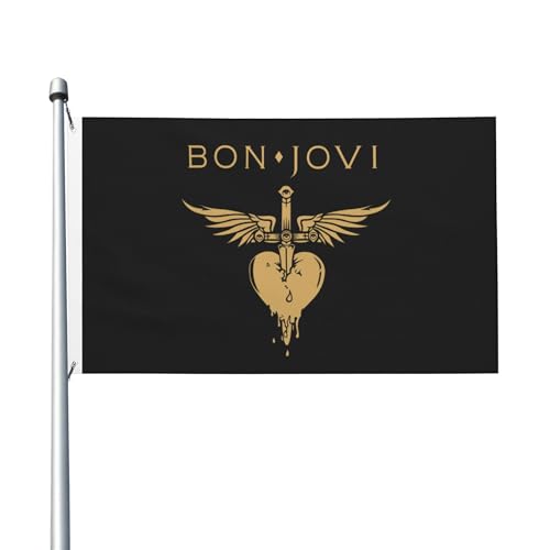 Frühling Sommer Jovi Rock Band Vertikale Hausfahne, doppelseitig, 3x10 Fuß, leichtes Gewebe mit Schnelltrocknungsfunktion, Außen-Dekoration Frühling Sommer Jovi Rock Band Vertikale Hausfahne, doppelseitig, 3x10 Fuß, leichtes Gewebe mit Schnelltrocknungsfunktion, Außen-Dekoration von MENOPKA