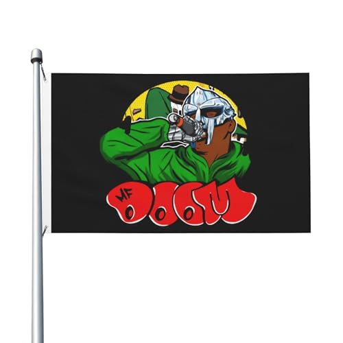 Frühling Sommer MF Rapper Music Doom Vertikale Hausfahne, doppelseitig, 3x62 Fuß, leichtes Gewebe mit Schnelltrocknungsfunktion, Außen-Dekoration von MENOPKA