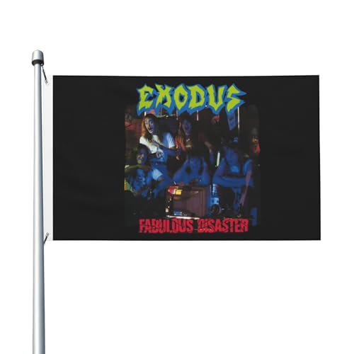 Frühling Sommer ex*o*dus Metal band Vertikale Hausfahne, doppelseitig, 3x33 Fuß, leichtes Gewebe mit Schnelltrocknungsfunktion, Außen-Dekoration Frühling Sommer ex*o*dus Metal band Vertikale Hausfahne, doppelseitig, 3x33 Fuß, leichtes Gewebe mit Schnelltrocknungsfunktion, Außen-Dekoration von MENOPKA