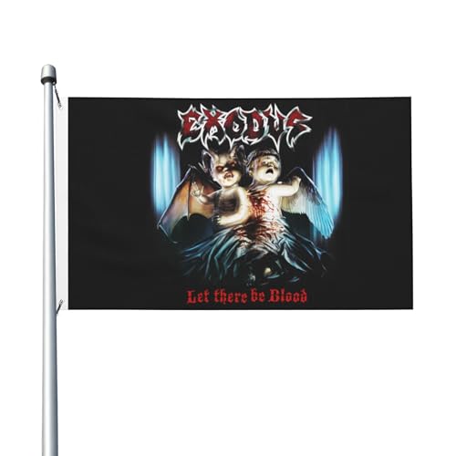 Frühling Sommer ex*o*dus Metal band Vertikale Hausfahne, doppelseitig, 3x33 Fuß, leichtes Gewebe mit Schnelltrocknungsfunktion, Außen-Dekoration Frühling Sommer ex*o*dus Metal band Vertikale Hausfahne, doppelseitig, 3x33 Fuß, leichtes Gewebe mit Schnelltrocknungsfunktion, Außen-Dekoration von MENOPKA