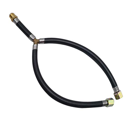 MENSI 0,95 cm (3/8 Zoll) Gasgrill-Anschluss, flexibler Schlauch, Y-Verteiler-Schlauch, Montageteile, Einlassrohr für Grillherd von MENSI