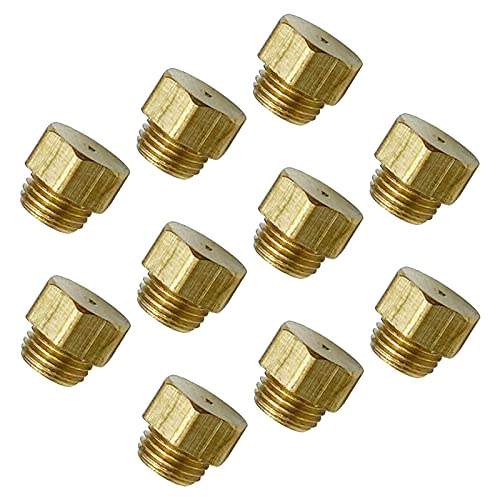 MENSI 5 mm Gewinde Propan LPG Gas Rohr Warmwasserbereiter DIY Brenner Teile Messing Düsen 10 Stück / Packung (M5 x 0,5 mm/0,68 mm) von MENSI