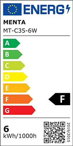 MENTA E14 LED Kerzenform 6W ersetzt 60 Watt Kaltesweiß 6500K E14 Filament Fadenlampe C35 E14 Kerze LED Lampe 220-240V AC 600lm 360° Abstrahlwinkel Nicht Dimmbar 20er-Pack von MENTA