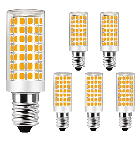 E14 LED Lampe 9W, Warmweiß 3000K, Kein Flimmern, 750lm Entspricht 60W-75W E14 Halogen Leuchtmittel, Keramiksockel, E14 Mini Glühbirne mit 88-LED SMD2835, AC220-240V, Nicht Dimmbar, 5er-Pack von MENTA