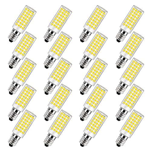 MENTA E14 LED Lampe Kaltweiß 6000K mit 76 SMD LEDs, 9W Ersatz 75W Halogenlampen, 750LM, 360° Abstrahlwinkel, E14 LED Birne, 20er Pack von MENTA