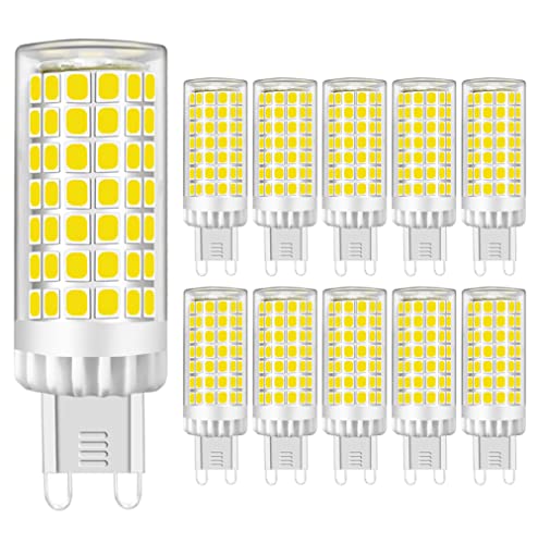 MENTA G9 LED 9W ersetzt 75W Halogenlampen Kaltesweiß 6000K 88 x SMD 2835 LED G9 LED Leuchtmittel Birne AC 220-240V Nicht Dimmbar Φ18*64mm 10er-Pack von MENTA