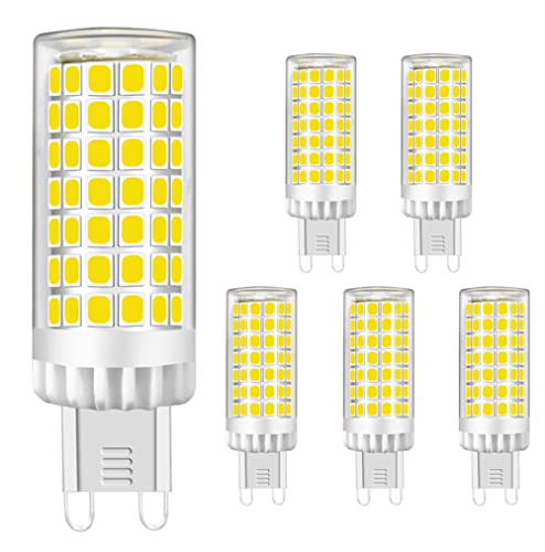 MENTA G9 LED 9W ersetzt 75W Halogenlampen Kaltesweiß 6000K 88 x SMD 2835 LED G9 LED Leuchtmittel Birne AC 220-240V Nicht Dimmbar Φ18*64mm 5er-Pack von MENTA