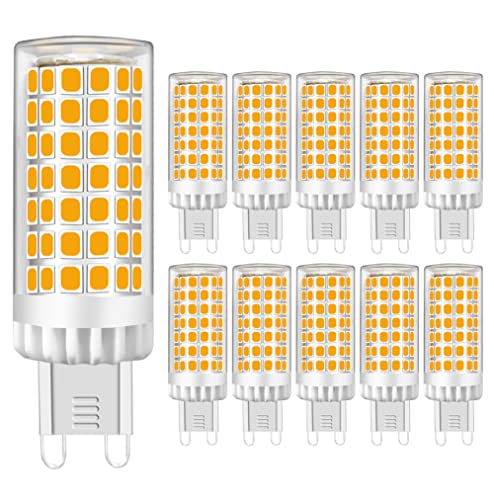 MENTA G9 LED 9W ersetzt 75W Halogenlampen Warmweiß 3000K 88 x SMD 2835 LED G9 LED Leuchtmittel Birne AC 220-240V Nicht Dimmbar Φ18*64mm 10er-Pack von MENTA