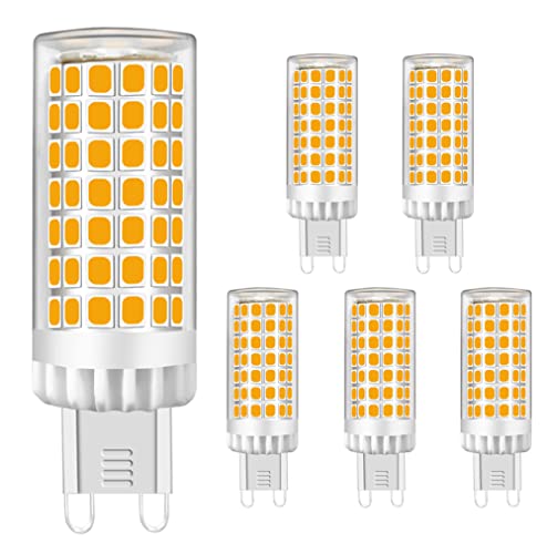 MENTA G9 LED 9W ersetzt 75W Halogenlampen Warmweiß 3000K 88 x SMD 2835 LED G9 LED Leuchtmittel Birne AC 220-240V Nicht Dimmbar Φ18*64mm 5er-Pack von MENTA