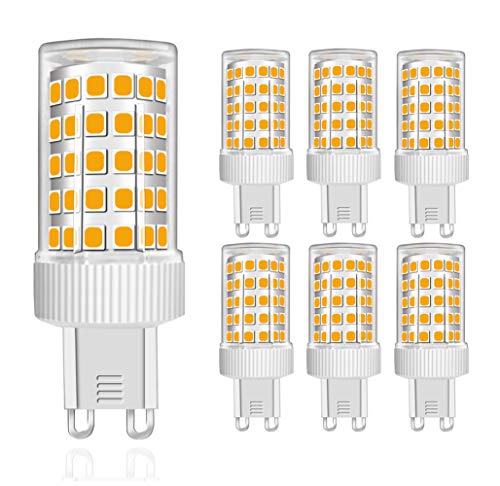 MENTA G9 LED Lampe 10W, Warmweiß 3000K, Kein Flimmern, 800lm Entspricht 80W G9 Halogen Leuchtmittel, Keramiksockel, G9 Mini Glühbirne mit 86-LED SMD2835, AC220-240V, Nicht Dimmbar, Φ22*58mm, 6er-Pack von MENTA