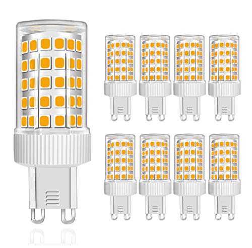 MENTA G9 LED Lampe 10W, Warmweiß 3000K, Kein Flimmern, 800lm Entspricht 80W G9 Halogen Leuchtmittel, Keramiksockel, G9 Mini Glühbirne mit 86-LED SMD2835, AC220-240V, Nicht Dimmbar, Φ22*58mm, 8er-Pack von MENTA