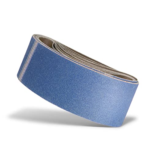 MENZER Blue Schleifbänder, 457 x 75 mm, f. Handbandschleifer, Zirkonkorund (10 Stk.) K80 von MENZER