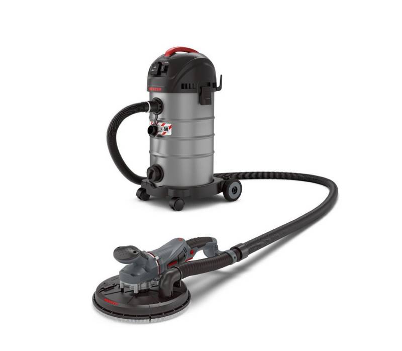 MENZER Trockenbauschleifer TBS 225 + VCM 330, max. 2100 U/min, (Set), Set mit Sicherheitssauger, Nass-Trocken-Sauger von MENZER