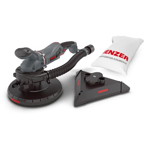 MENZER Trockenbauschleifer TSW 225 AV mit Wechselkopfsystem & integrierter Absaugung inkl. Schleifscheiben-Set von MENZER