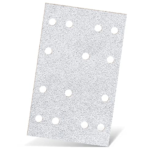MENZER White Klett-Schleifblätter, 133 x 80 mm, 14-Loch, f. Schwingschleifer, Normalkorund (50 Stk.) K320 von MENZER