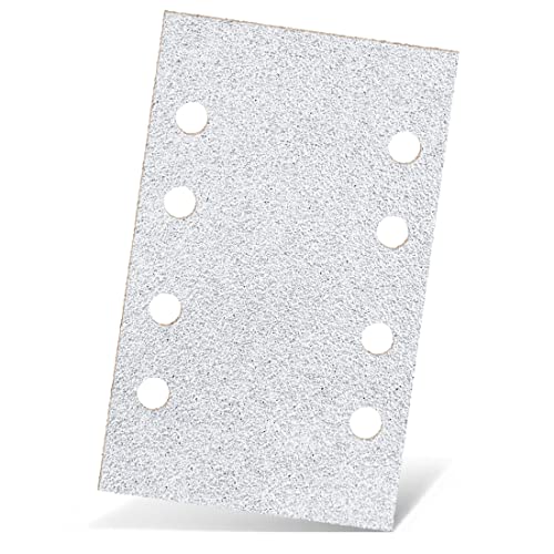 MENZER White Klett-Schleifblätter, 133 x 80 mm, 8-Loch, f. Schwingschleifer, Normalkorund (50 Stk.) K180 von MENZER