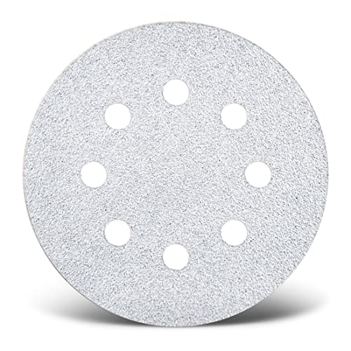 MENZER White Klett-Schleifscheiben, 115 mm, 8-Loch, f. Exzenterschleifer, Normalkorund (50 Stk.) K180 von MENZER